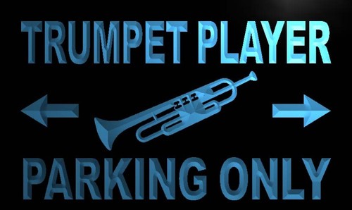Trumpet Player Parking Only Neon Light Sign